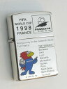 FIFA サッカーワールドカップ フランス大会記念 小傷多い シルバー仕上げ Zippo 1997年 ...