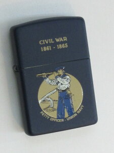 アメリカ南北戦争シリーズ 北軍海軍士官 ブルーマット Zippo 1991年2月製 未使用 (A-305)