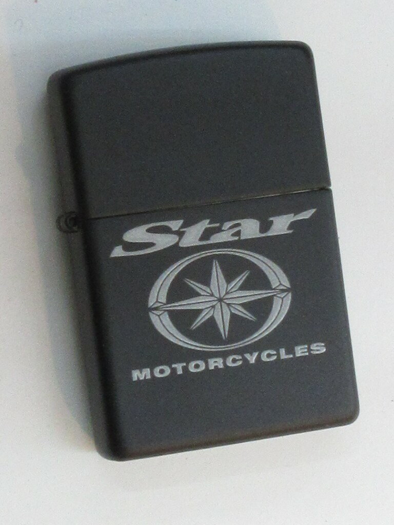 Star Motorcycles スターモーターサイクル ヤマハ系 2016年に廃止 ブラックマットZippo 2003年1月製 未使用 A-397 