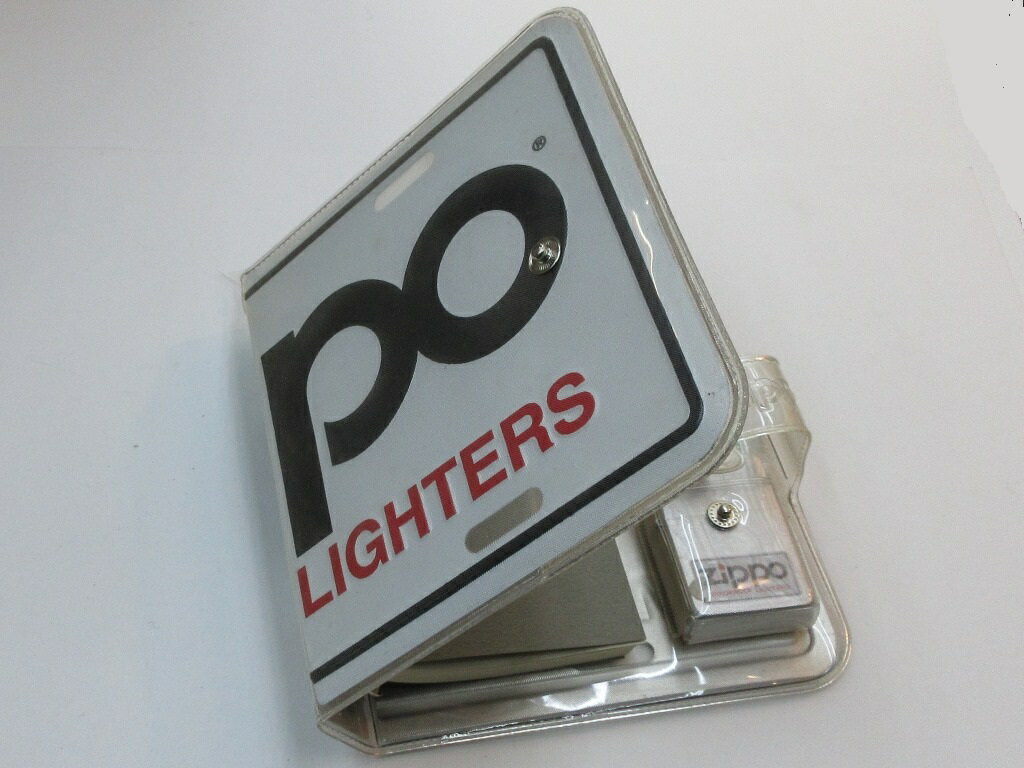 【珍品】ジッポービニールポーチ スチールプレートを利用 Zippo＆メモ用紙＆フリントセット 1995年製12月製 未使用 (A-598)