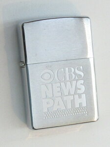 CBS NEWS CBSニュース ラスターエッチ加工 ブラッシュZippo 2002年2月製 未使用 (A-631)