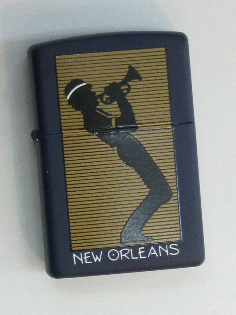 ジャズ ニューオーリンズ ネイビーマットZippo 2003年1月製 未使用 (A-616)