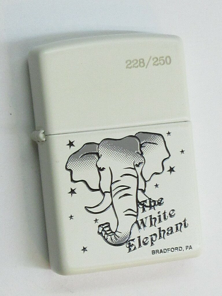 ホワイトエレファント 白象 ブラッドフォード (Zippo本社のある街) 228/250限定 ホワイトマットZippo 1..