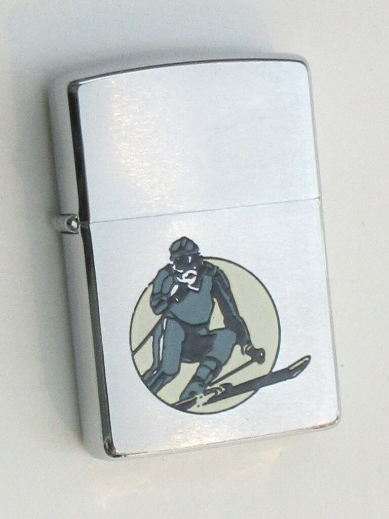 スキーヤー スキー スポーツシリーズ ブラッシュZippo 1991年8月製 未使用 (A-933)
