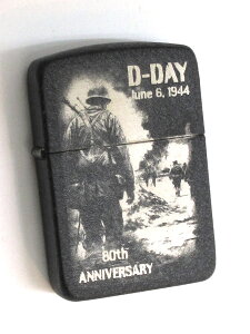 D-DAY ノルマンディ上陸作戦 80周年記念 北米市場バージョン ブラッククラッケル加工 1941レプリカZippo 2024年製 未使用 (新品) 専用デザイン紙箱付き (B-192) 1944-2024 80th ANNIVERSARY