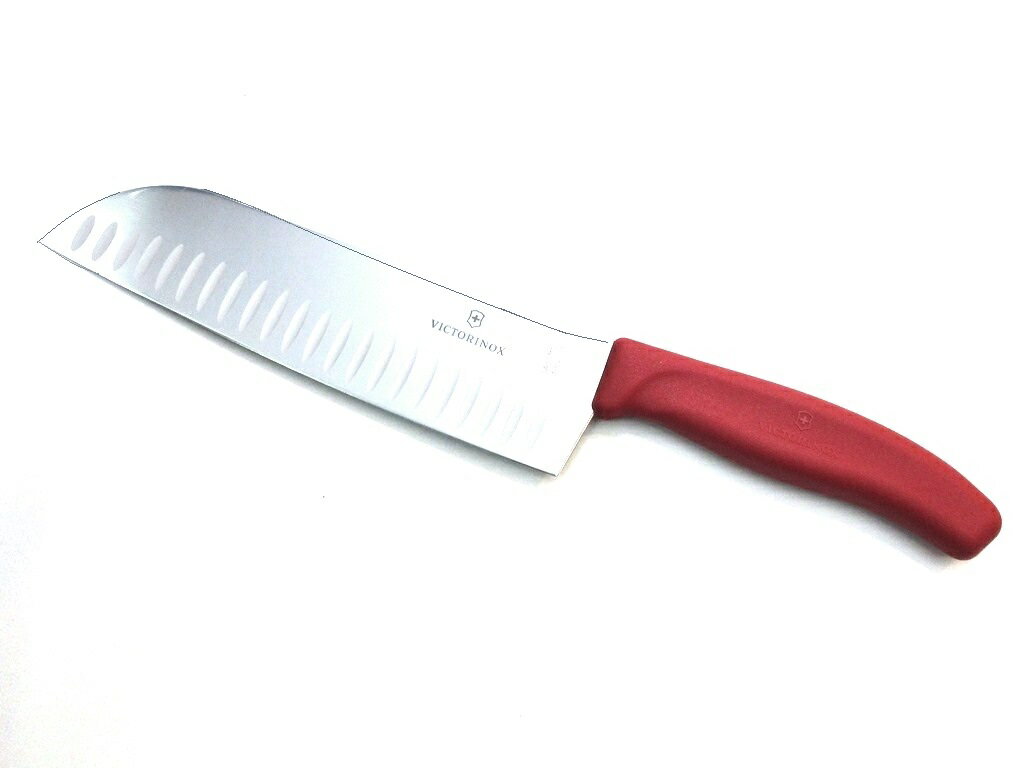 ビクトリノックス 三徳包丁 溝付き 仕上げ研ぎ対応可 スイス製 正規輸入品 VICTORINOX