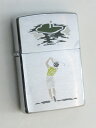 レディースゴルファー ゴルフ 1960年代デザインのリメイク 50個限定 ブラッシュZippo 1998年3月製 未使用 (B-343) スポーツシリーズ