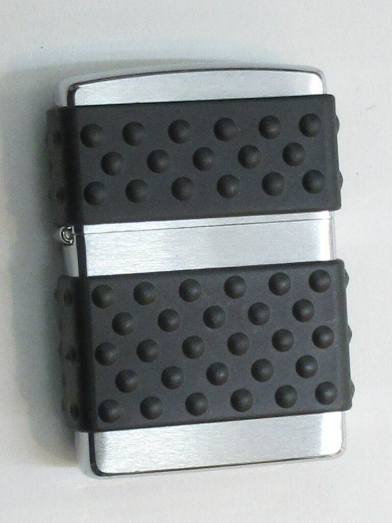 ラバー製グリップ付き ブラッシュZippo 2001年9月製 未使用 (C-59)
