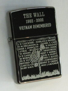 ベトナム戦争 戦没者慰霊碑デザイン ブラックアイスZippo 2002年1月製 未使用 (B-483)