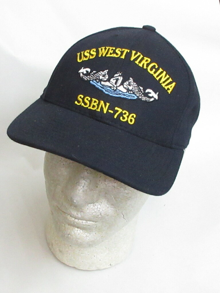 弾道ミサイル原子力潜水艦 ウエストバージニア 乗組員用 直接刺繍 ボールキャップ 帽子 略帽 USA製 (帽子-44) アメリカ海軍