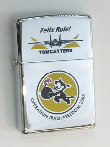 VF-31 トムキャッターズ イラクの自由作戦参加記念 ポリッシュZippo 2002年11月製 未使用 (MZ-269)