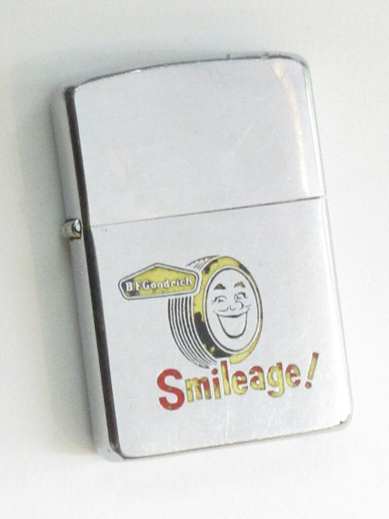 ビンテージ Zippo B,F,グッドリッチ タイヤのカートゥーン 1958年製 VGクラス【中古】(AU-465)