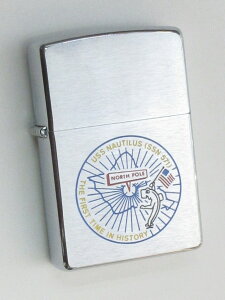 原子力潜水艦 ノーチラス 北極点潜航通過記念 再現品 ブラッシュZippo 2003年4月製 未使用 (MZ-349) アメリカ海軍 USS Nautilus