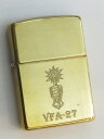 VFA-27 ロイヤルメイセス ポリッシュブラスZippo 1999年4月製 未使用 (MZ-356) アメリカ海軍 第27戦闘攻撃飛行隊