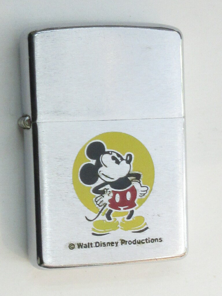 ビンテージ Zippo ミッキーマウス ウォルトディズニープロダクション 1972年製 VGプラス 【中古】 (AU-587)