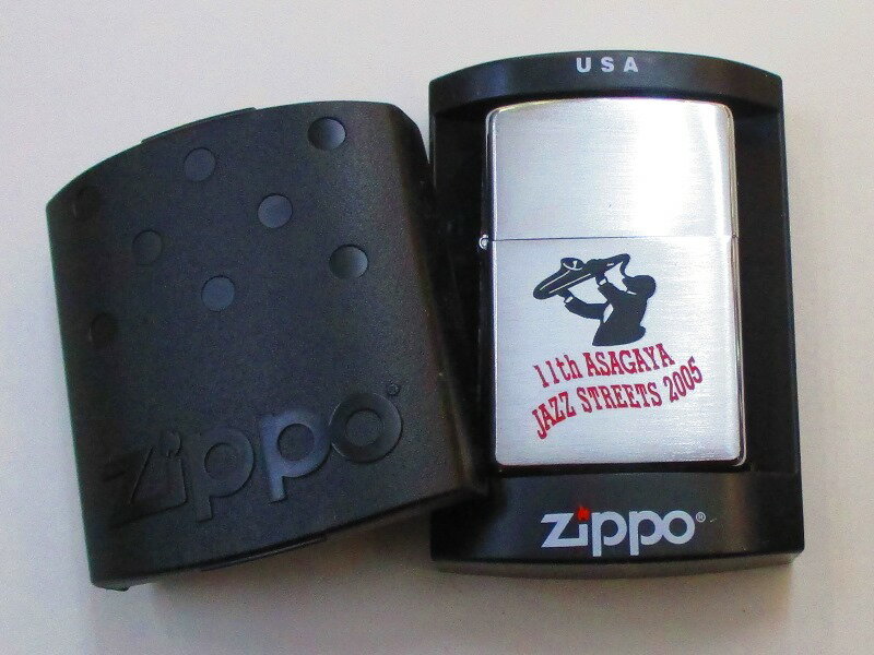 阿佐谷ジャズストリート2005 公式記念デザイン ブラッシュZippo 2005年製 新品 ASAGAYA JAZZ STREES 阿佐ヶ谷