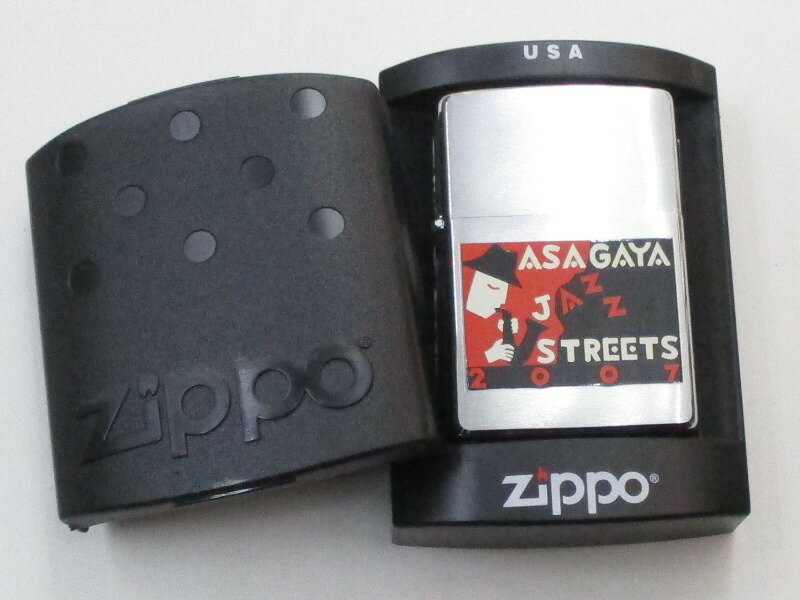 阿佐谷ジャズストリート2007 公式記念デザイン ブラッシュZippo 2007年製 新品 ASAGAYA JAZZ STREES 阿佐ヶ谷