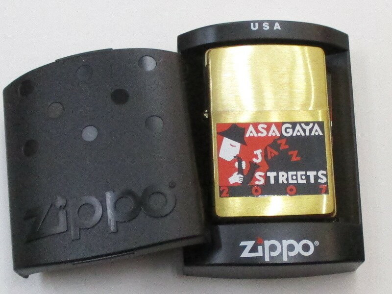 阿佐谷ジャズストリート2007 公式記念デザイン ブラッシュブラスZippo 2007年製 新品 ASAGAYA JAZZ STREES 阿佐ヶ谷