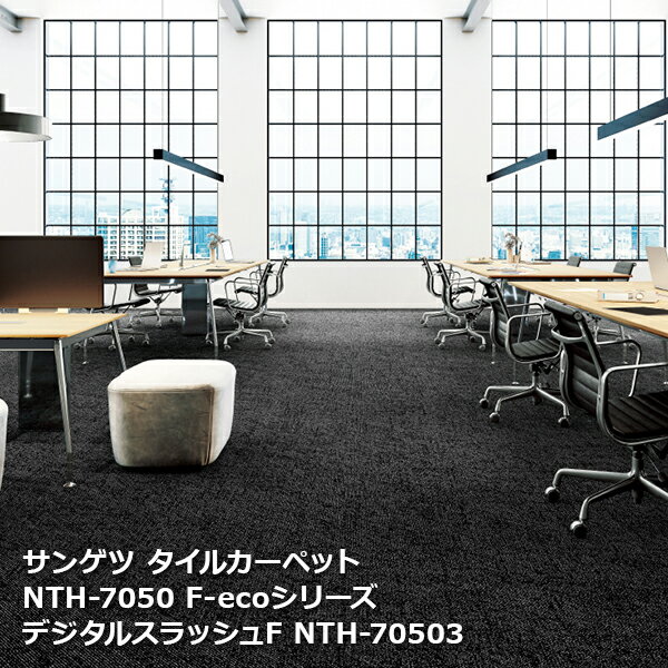 NTH7050F-ecoサンゲツタイルカーペット [2023-2026 NT700] シリーズ デジタルスラッシュ F NTH-70502,NTH-70503 50cm角 20枚入り/1ケース 1