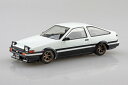 アオシマ 1/32 楽プラ スナップキット No.11CU-WB トヨタ スプリンタートレノ カスタム(ハイテックツートン) プラモデル(3)