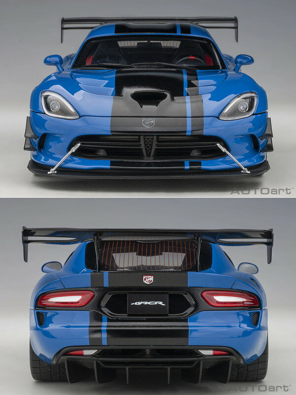 AUTOart 1/18 ダッジ バイパー ACR ブルー/ブラック・ストライプ 完成品ミニカー 71734