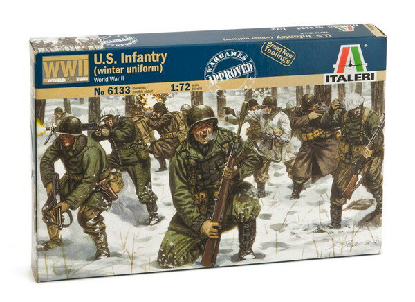 イタレリ 1/72 WW.II アメリカ軍歩兵(冬季装備) プラモデル IT6133
