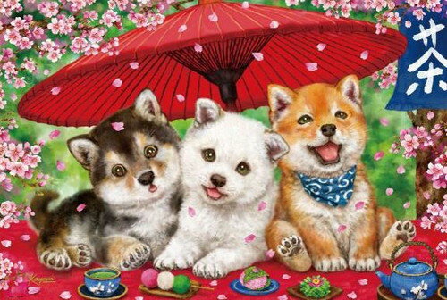 ジグソーパズル 300ピース 原井加代美 花よりだんご 38×26cm 300-127