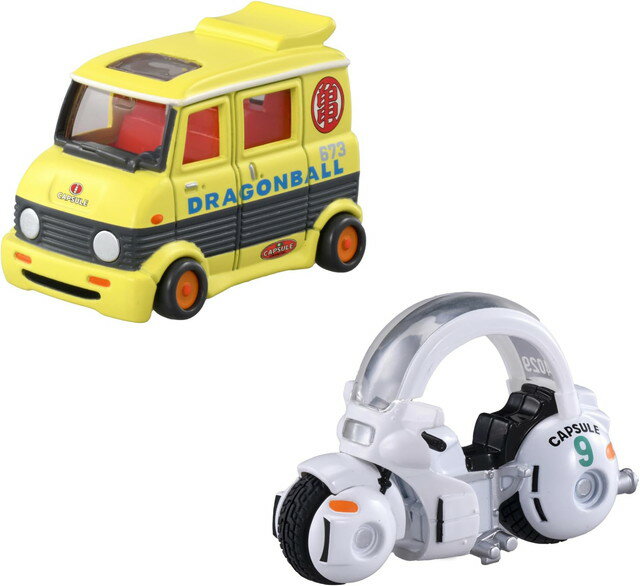 【2点セット】ドリームトミカ トミカ×ドラゴンボール 亀仙人のワゴン車 ＆ ブルマのカプセルNo.9バイクのサムネイル