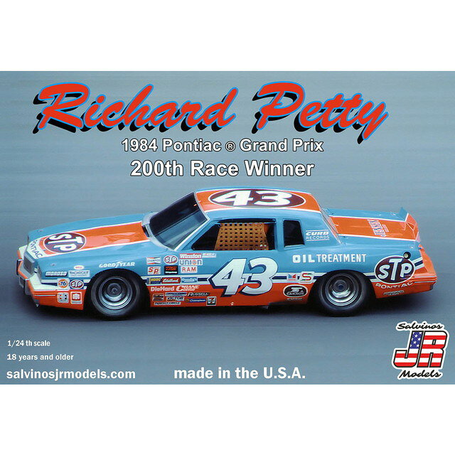 サルビノスJRモデルズ 1/24 リチャード・ペティ #43 STP 1984 ポティアック・グランプリ NASCAR カップ 200勝 プラモデル RPGP1984D
