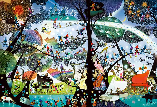 Rakuten - ジグソーパズル 1000ピース 藤城清治 こびとの楽園 75×50cm 1000-848