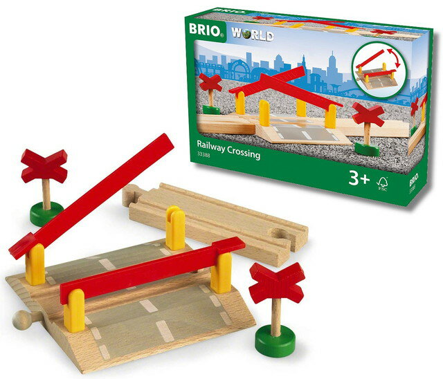 踏切　BRIO　ブリオ　33388　木製レール　木のおもちゃ