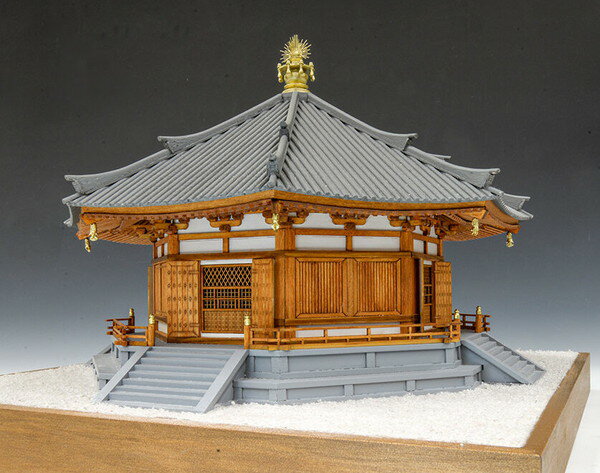 【送料無料】　ウッディジョー　木造建築模型　1/75　法隆寺