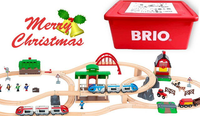 【数量限定】2021年クリスマス限定レールセット 80000-134　BRIO ブリオ　木製レールのサムネイル