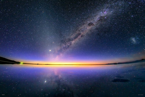 ジグソーパズル 1000ピース KAGAYA 天空の鏡が映す夜明けの天の川（ウユニ塩湖）50x75cm 10-1419