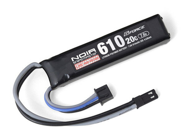 【ネコポス送料無料】　Noir Snipe Master LiHV 7.6V 610mAh 20C ハンドガン用 電動ガン用充電式リポバッテリー GFG951