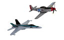 4月下旬再入荷予定 CORGI Maverick's F/A-18 ホーネット&P-51D マスタング(トップガン マーヴェリック 2020) 2機セット ノンスケール 完成品 CGCS90683 その1