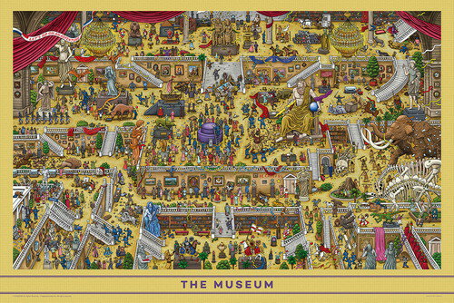 ジグソーパズル 1000ピース 迷路探偵ピエール 博物館 50×75cm 10-1433