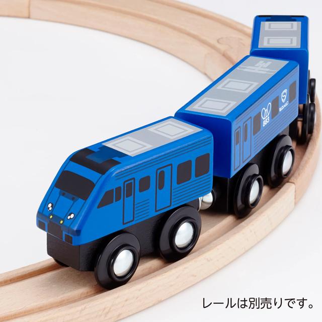 moku TRAIN 883系 ソニック 3両セット 木製玩具 木製おもちゃ 木製レール