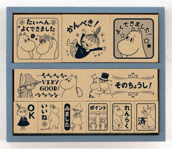 スタンプ　ムーミン谷のなかまたち 木製ごほうびスタンプ　SDH-124