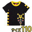 踏切Tシャツ 半袖 黒 110cm (ふみきり ブラック トレインTシャツ キッズ 子供 子ども プレゼント ギフト)