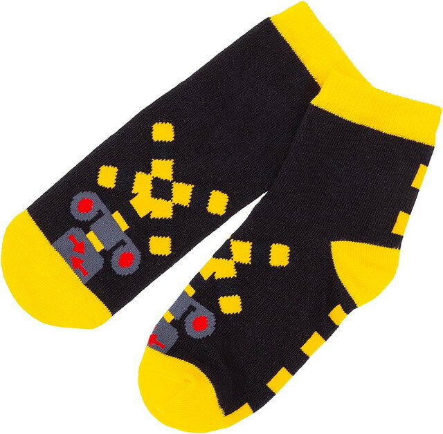 電車靴下 TETSUDO SMILE SOCKS 踏切 黒 15cm～20cm　(ふみきり くつした キッズ 子供 子ども プレゼント ギフト)