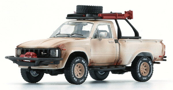 乐天商城 - BM CREATIONS 1/64 トヨタ ハイラックス N60, N70 1980 錆仕様 マットホワイト アクセサリー付 RHD 完成品ダイキャストミニカー 64B0358