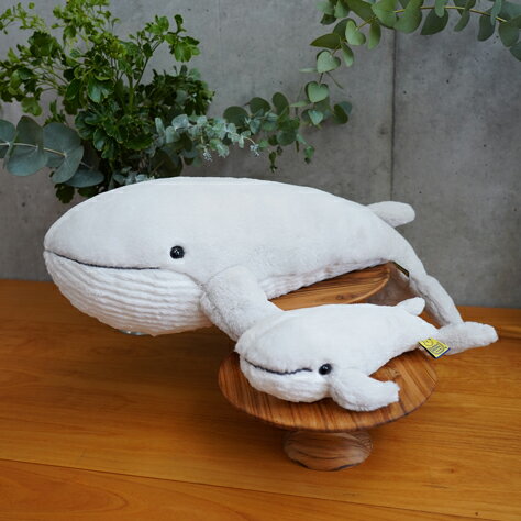 くじらの親子ぬいぐるみセット　ひざくじら ＆フラッフィーズ クジラ CR　ぬいぐるみ2体セット　ぬいぐるみ 動物 アニマル　抱き枕のサムネイル