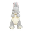 ひざうさぎ すやすや ぬいぐるみ グレー P-9532 全高約36cm(3)