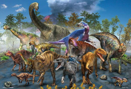 ジグソーパズル 300ピース 学べるジグソー 日本で発掘された恐竜 38×26cm 300-086