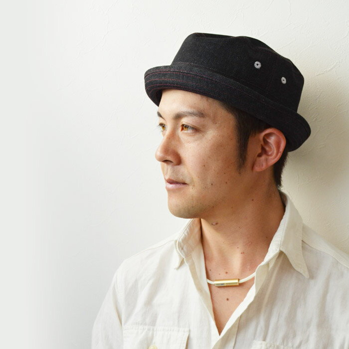 【土日祝配送可】 ruben ハット 帽子 ブランド RUBEN デニムポークパイハット DENI...