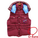 【中古】 モンクレール ダウンベスト メンズ ノースリーブ ポリエステル他 ワインレッド サイズ2 E20914380485 MONTILLET GILET 古着 アパレル 洋服