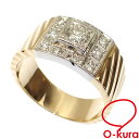 yÁz _Ch O Y K18YG Pt900 22 0.53ct/0.37ct 17.3g w 750 18 CG[S[h v`i Rr