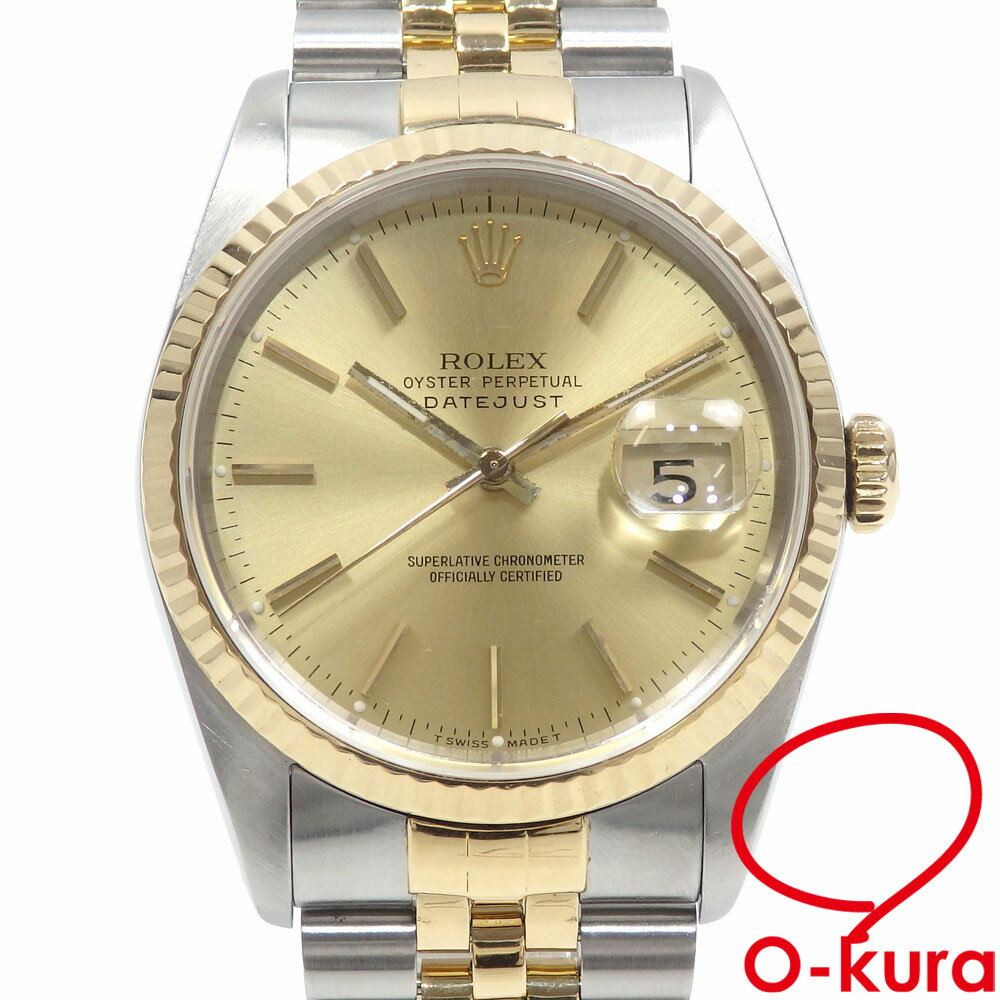 【中古】 ロレックス ROLEX デイトジャスト メンズ 16233 オートマ E番 1990年-1991年頃製 SS YG 腕時計 自動巻き