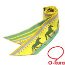【中古】 エルメス スカーフ ツイリー レディース シルク 絹 シトロン ヴェールヴィフ ターコイズ イエロー系マルチカラー 061719S SOIE SEQUENCES 古着 アパレル(4)